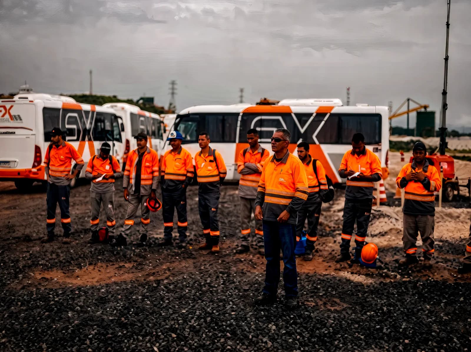 Foto da frota FX Minas em operação
